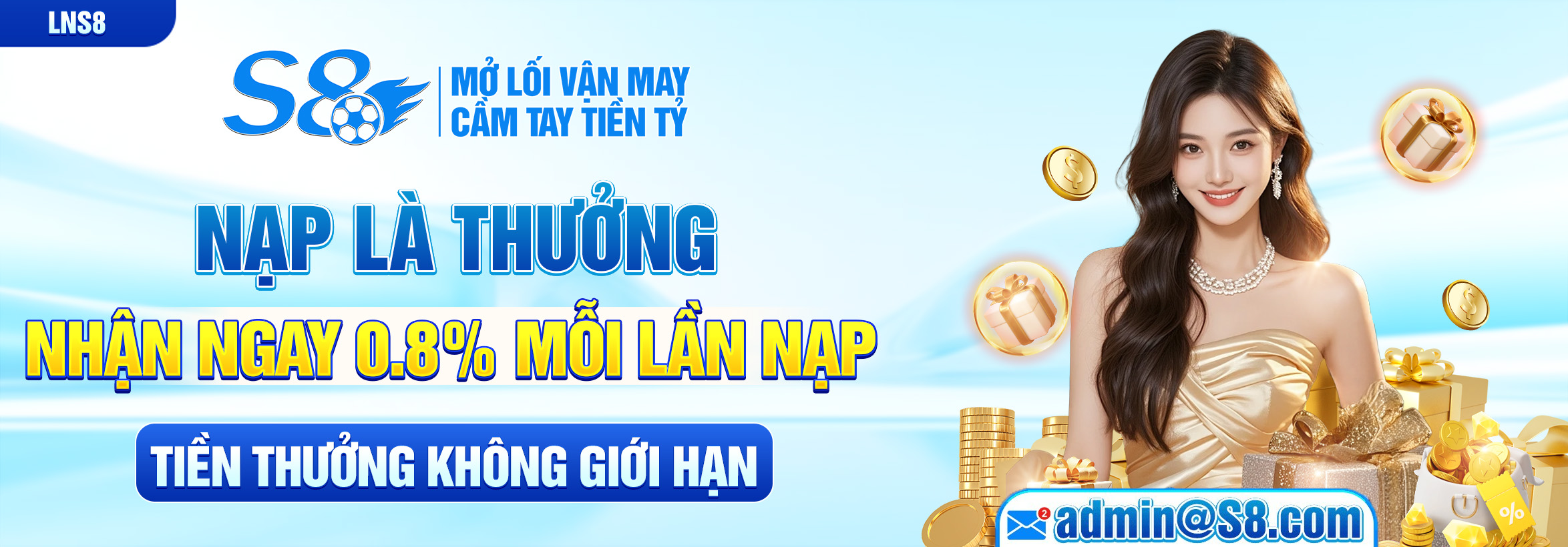 Thưởng 0.8% cho mỗi lần nạp